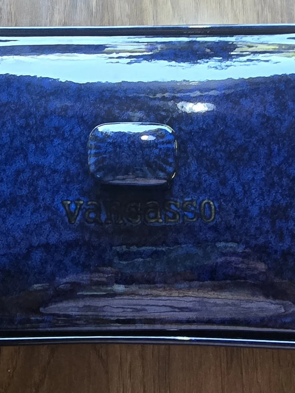 Vancasso 13.8 Qt Blue Rectangular Baker with Lid